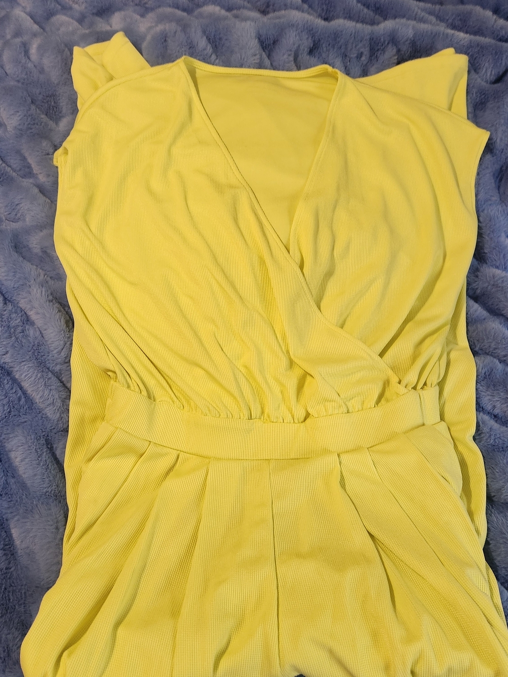 HALARA Yellow Surplice Wrap Jumpsuit